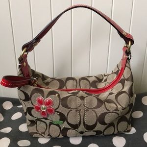 COACH Floral Detail Mini Handbag